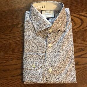 Charles Tyrwhitt Long Sleeve Button Down Shirt, Classic Fit size L